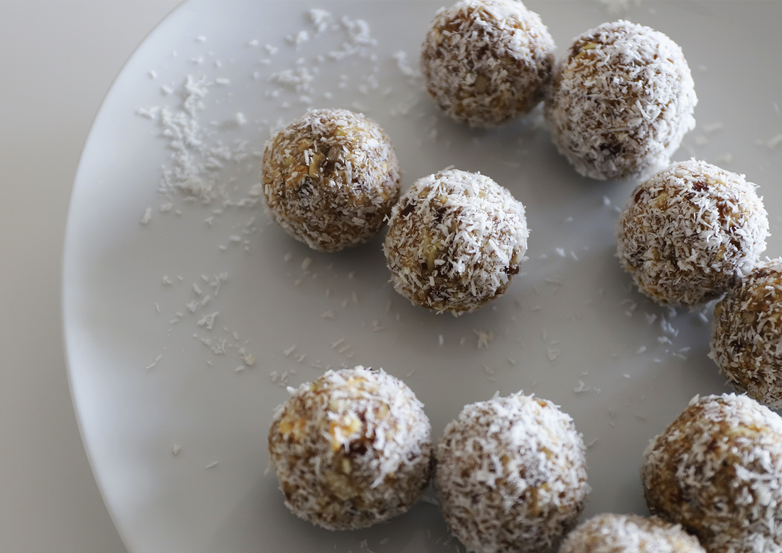 Peanut butter and coconut protein balls