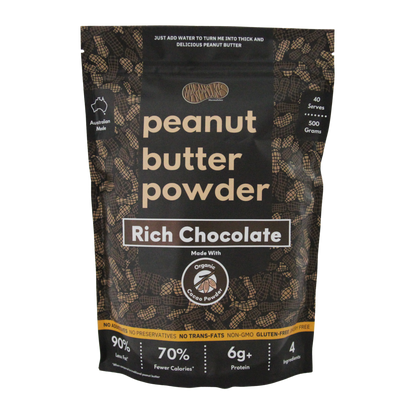 Rich Choc Peanut Butter Powder (500g Pouch)